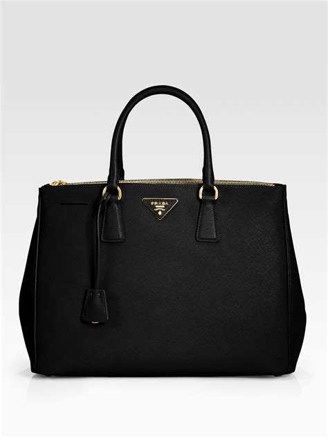 Prada saffiano lux black tote